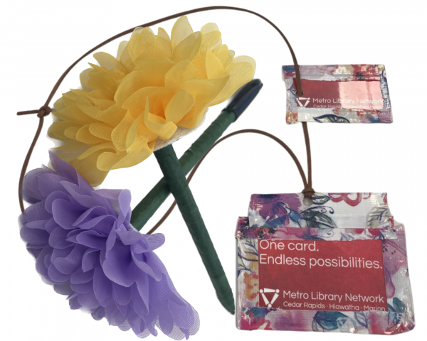 Image for event: Library Card Holder and Flower Pens